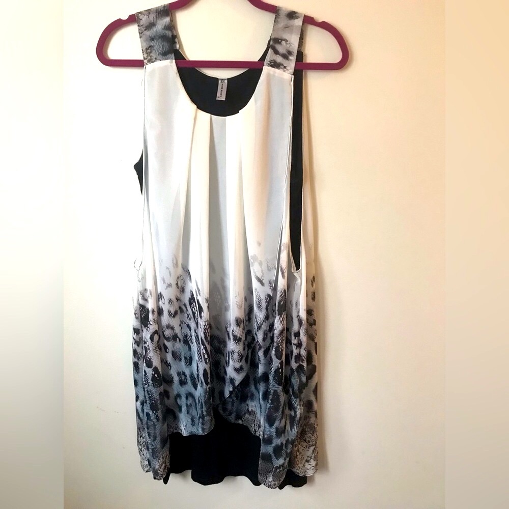2/$25 Beautiful Black And White Layered Dress